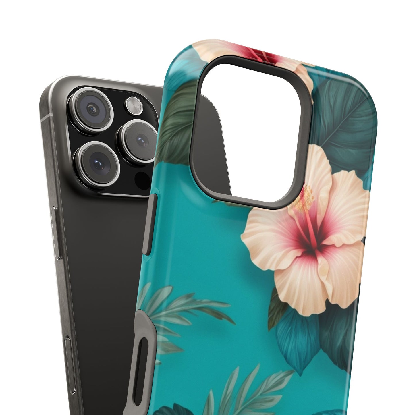 Tropical Floral Magnetic Tough Phone Case for iPhone 16 15 14 13