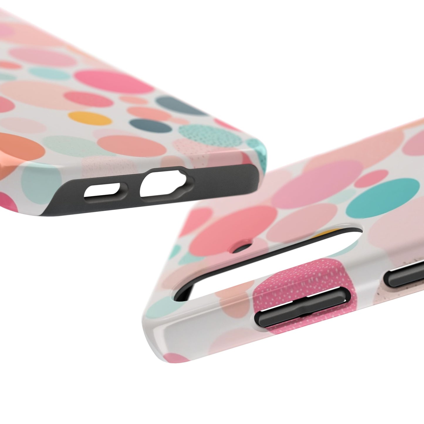 Pink Polka Dot Phone Case for iPhone 16 15 14 13 12 11 X 8 7 Samsung Galaxy S24 S23 S22 S21