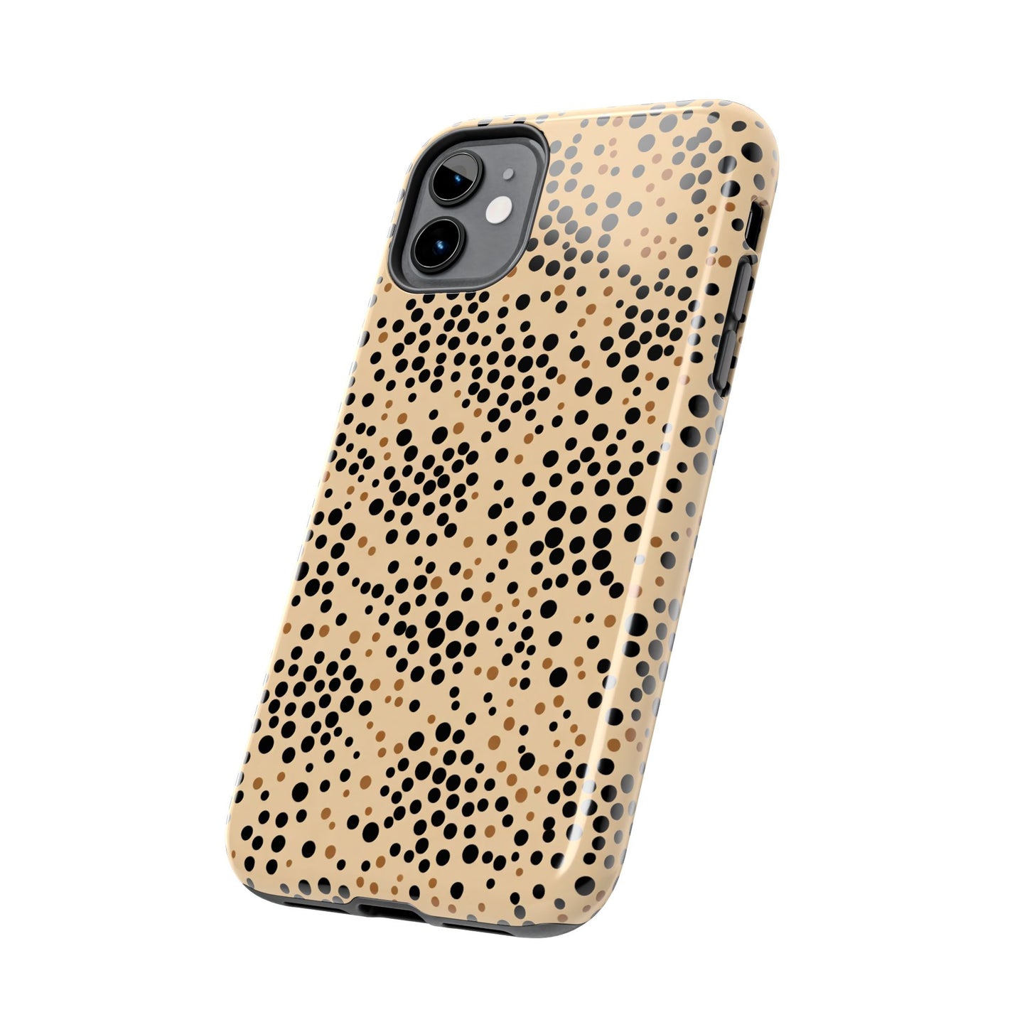 Tan and Black Dot Tough Phone Case