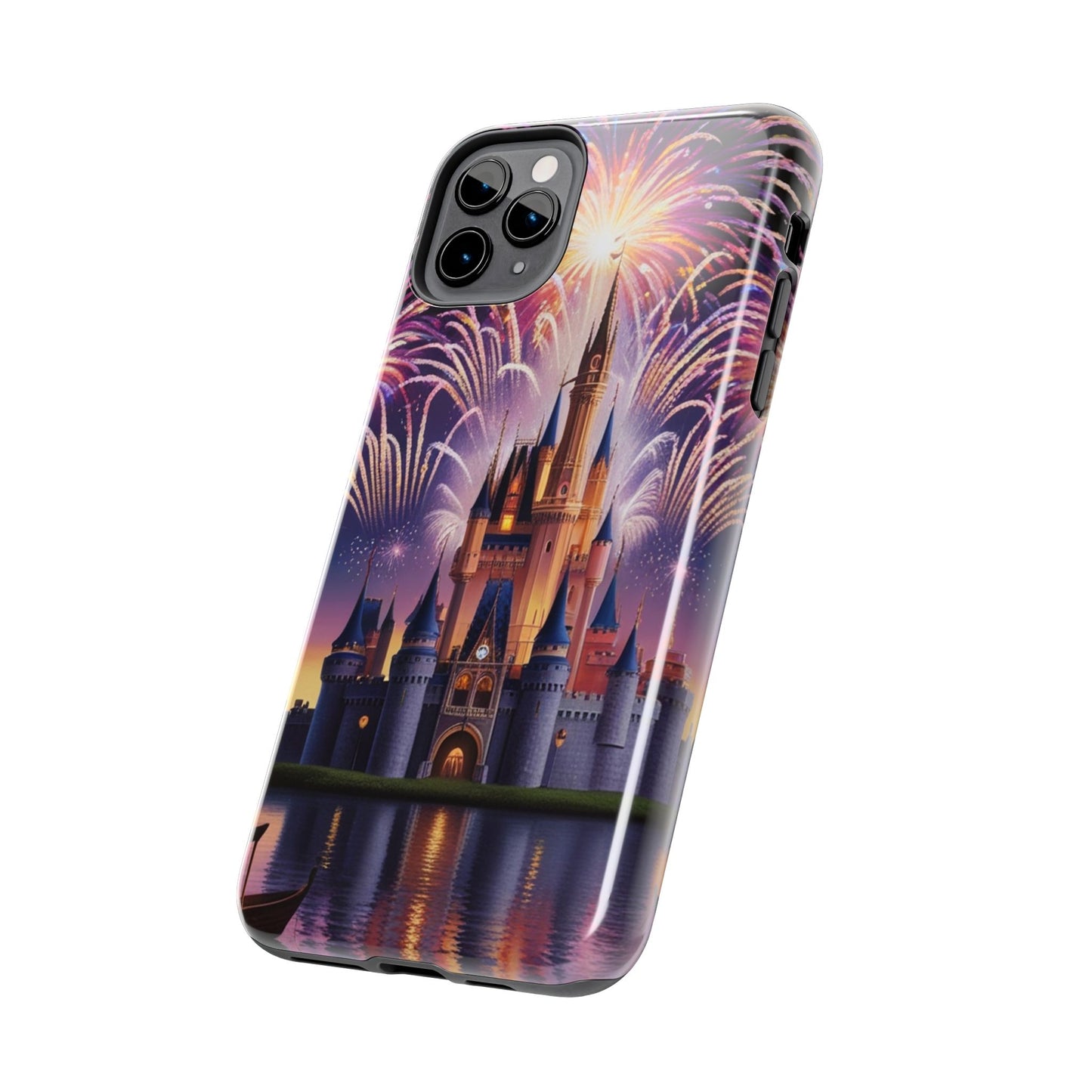 Magical Castle and Fireworks Tough Phone Case for iPhone 16 15 14 13 12 11 X 8 7 Samsung Galaxy S24 S23 S22 S21