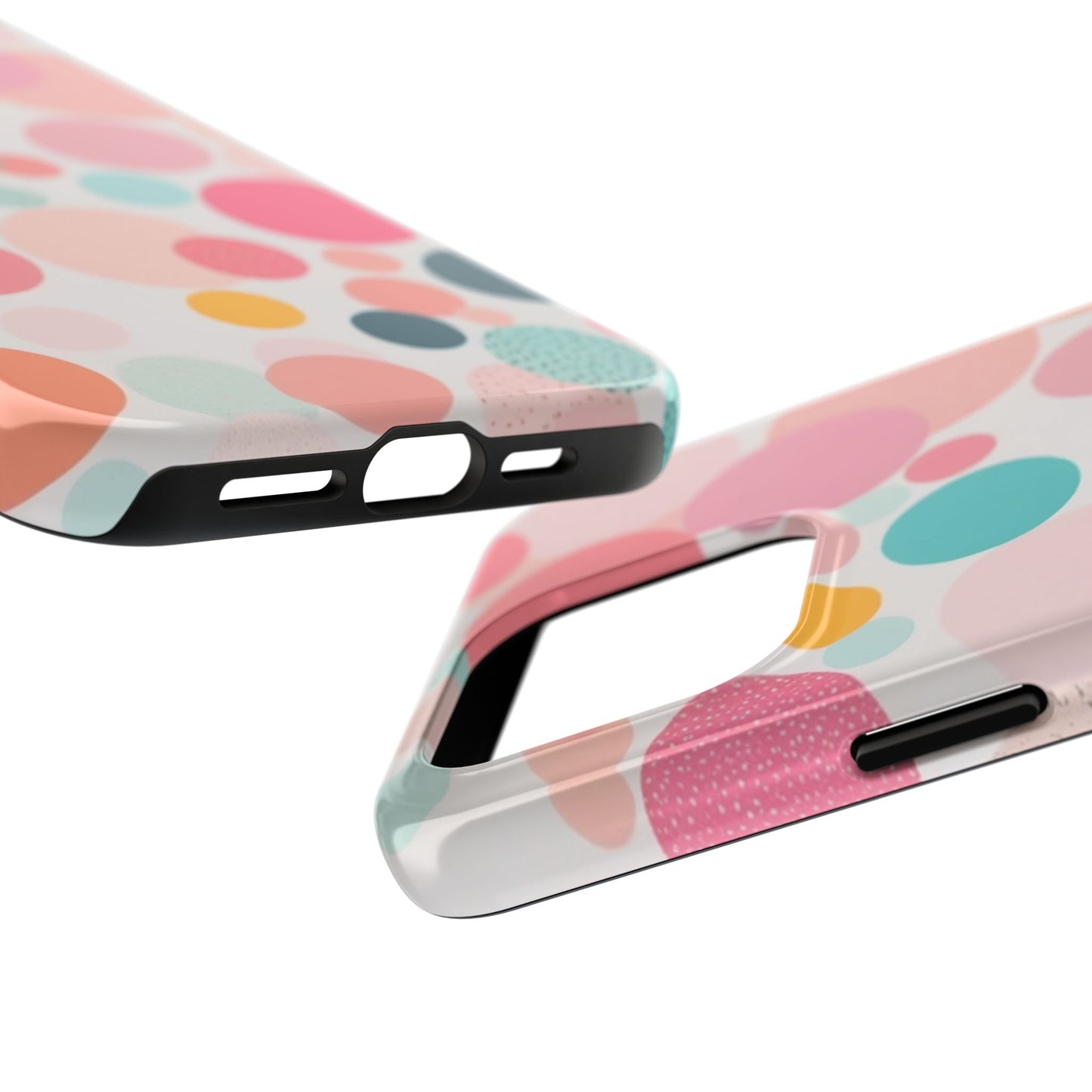 Pink Polka Dot Phone Case for iPhone 16 15 14 13 12 11 X 8 7 Samsung Galaxy S24 S23 S22 S21