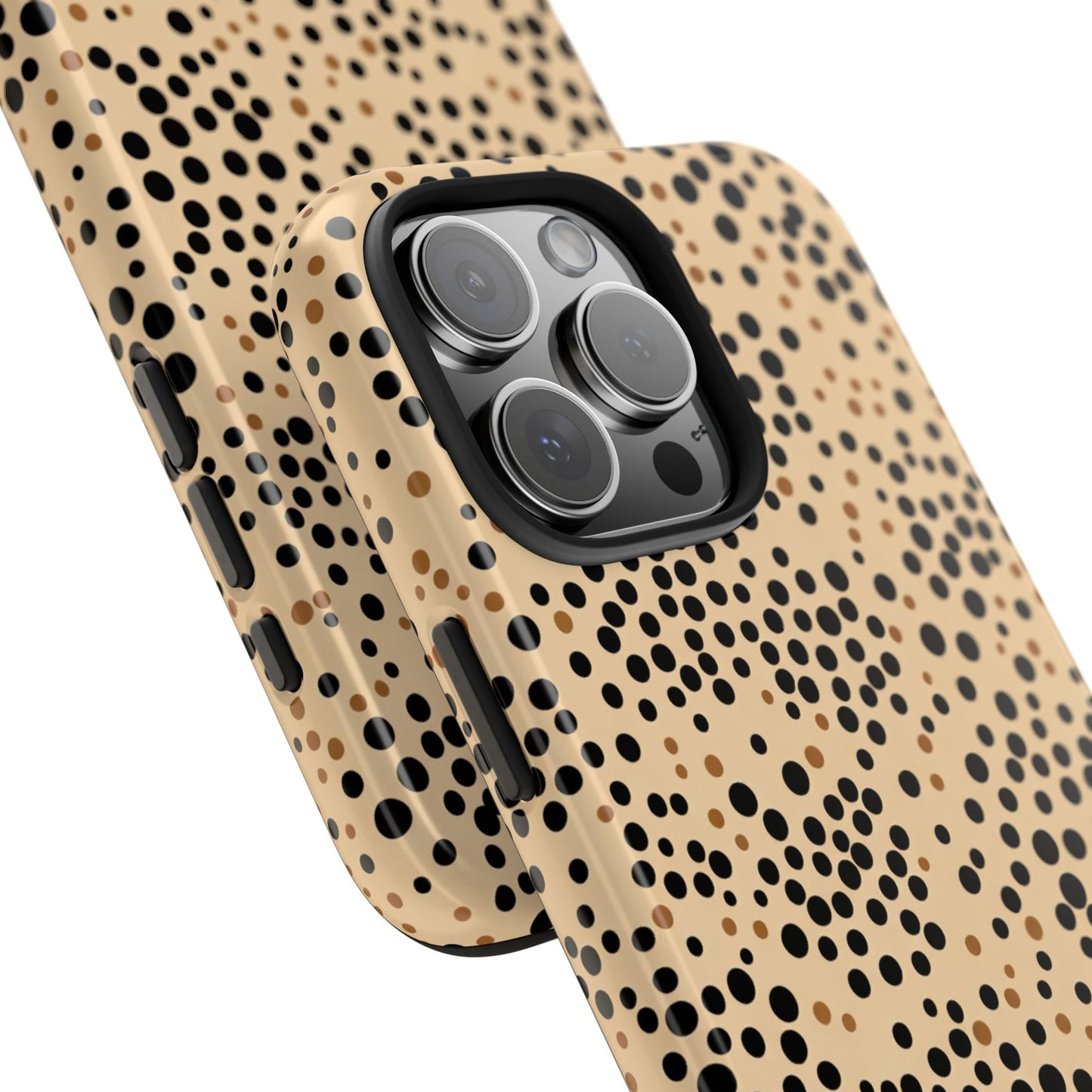Tan and Black Dot Tough Phone Case