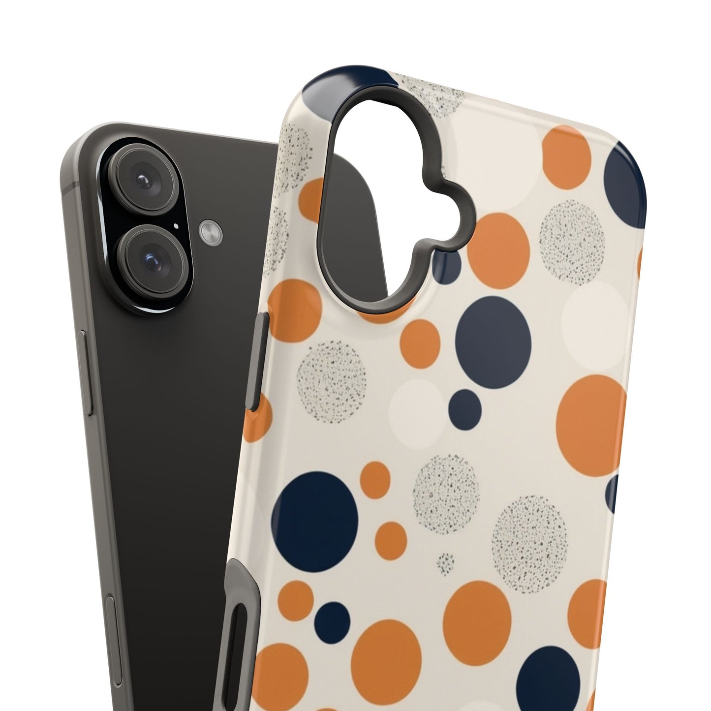 Orange Polka Dot Magnetic Phone Case