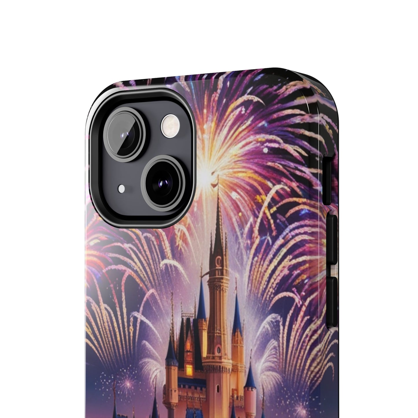 Magical Castle and Fireworks Tough Phone Case for iPhone 16 15 14 13 12 11 X 8 7 Samsung Galaxy S24 S23 S22 S21