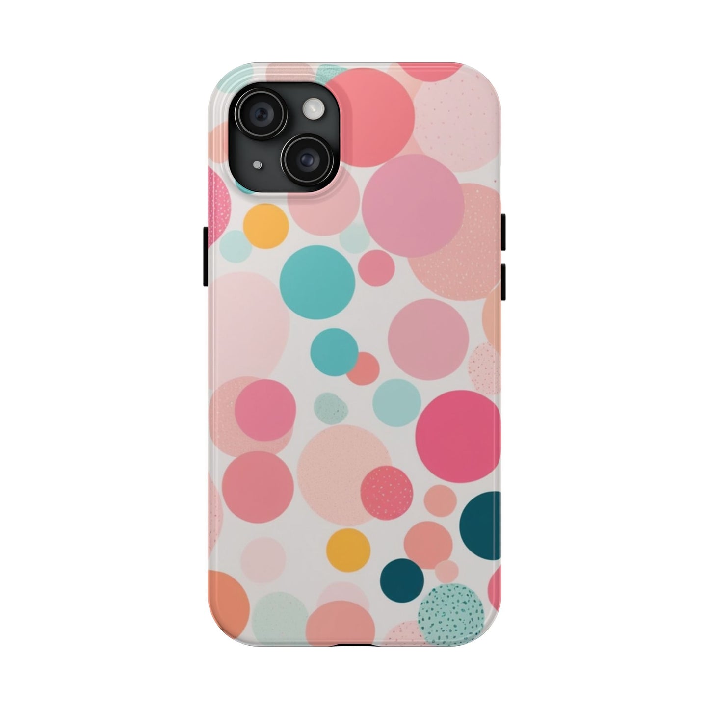 Pink Polka Dot Phone Case for iPhone 16 15 14 13 12 11 X 8 7 Samsung Galaxy S24 S23 S22 S21