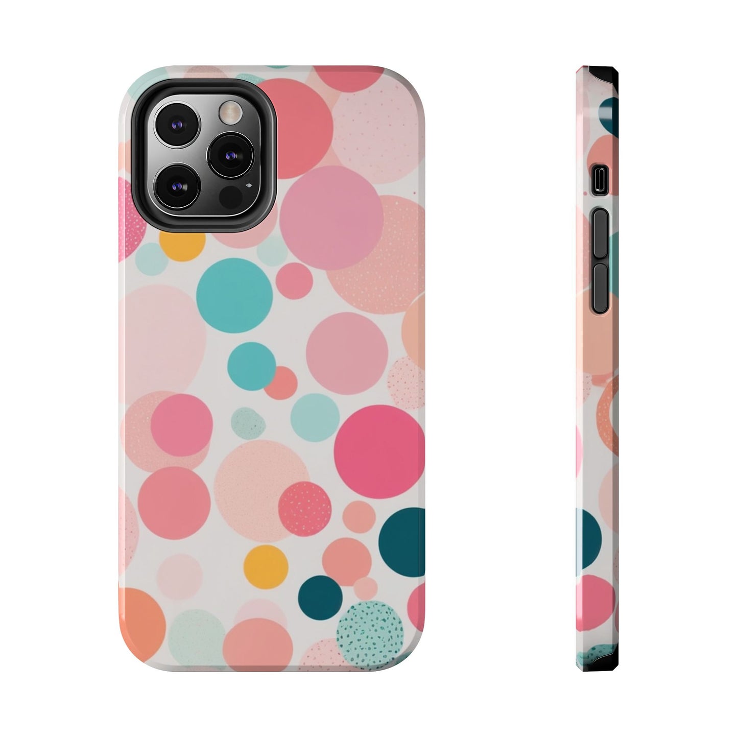 Pink Polka Dot Phone Case for iPhone 16 15 14 13 12 11 X 8 7 Samsung Galaxy S24 S23 S22 S21