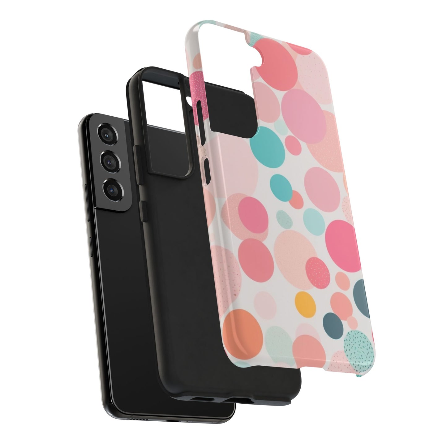 Pink Polka Dot Phone Case for iPhone 16 15 14 13 12 11 X 8 7 Samsung Galaxy S24 S23 S22 S21