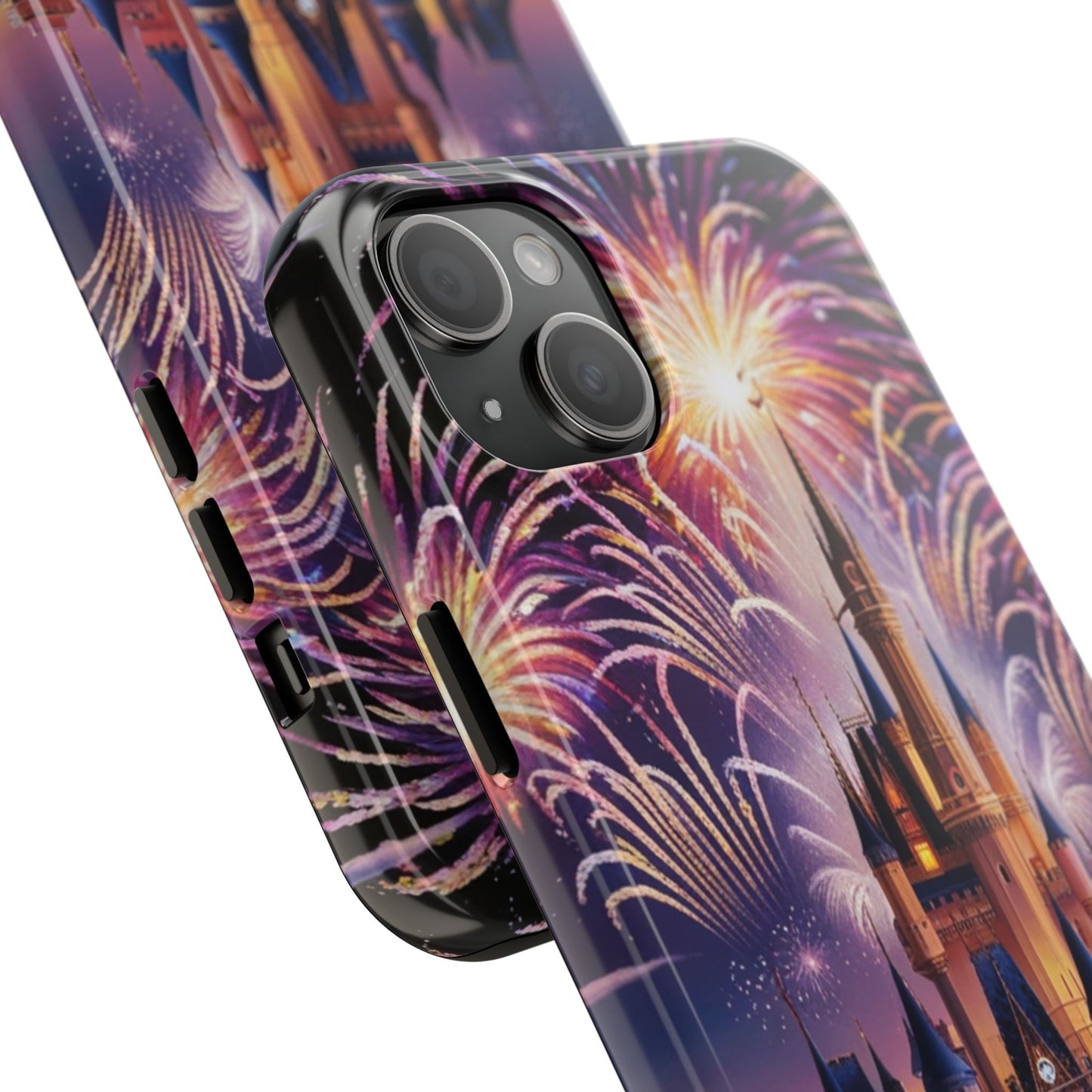 Magical Castle and Fireworks Tough Phone Case for iPhone 16 15 14 13 12 11 X 8 7 Samsung Galaxy S24 S23 S22 S21