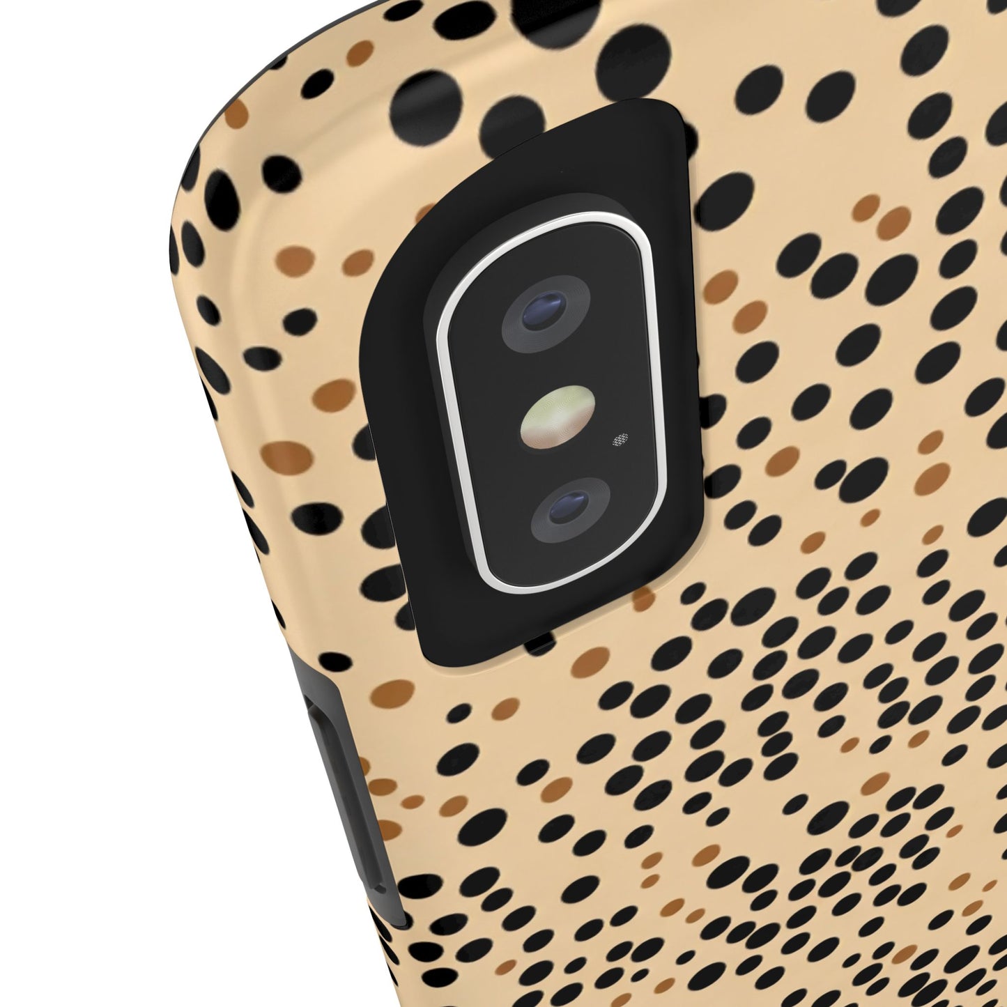 Tan and Black Dot Tough Phone Case
