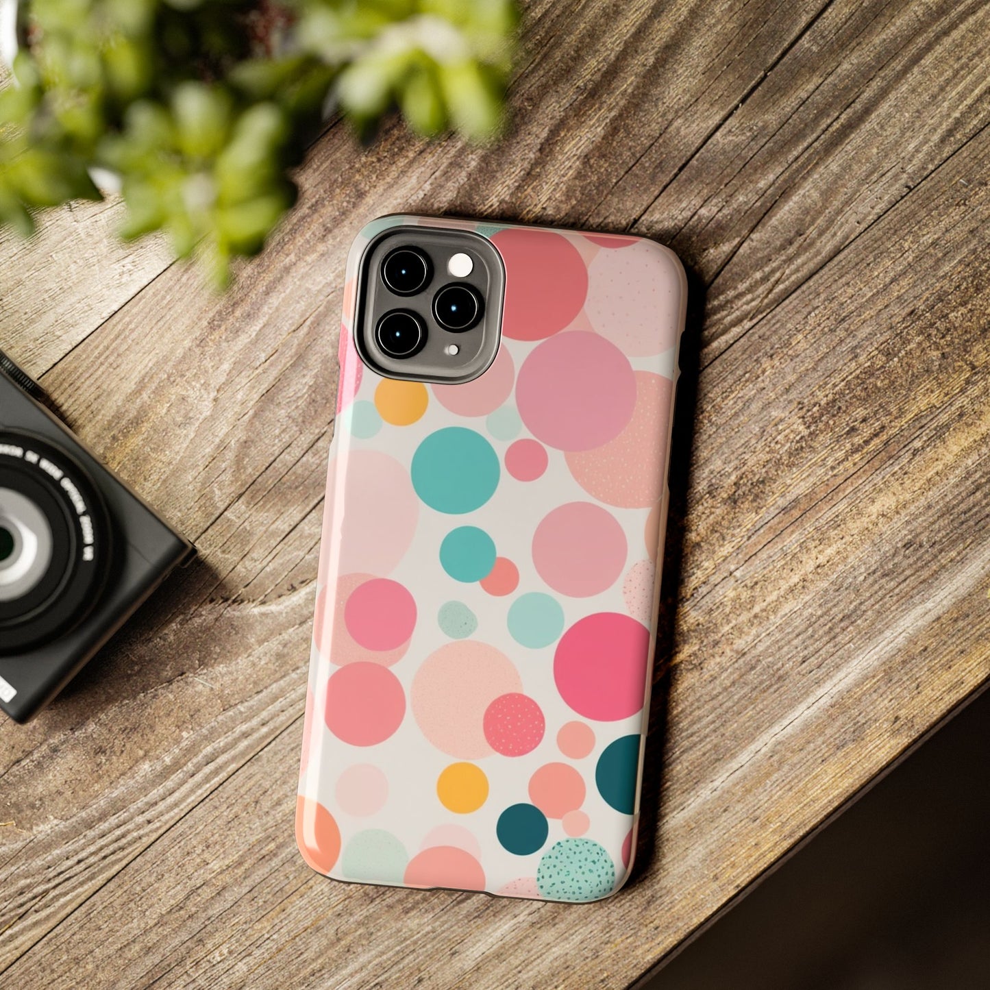 Pink Polka Dot Phone Case for iPhone 16 15 14 13 12 11 X 8 7 Samsung Galaxy S24 S23 S22 S21