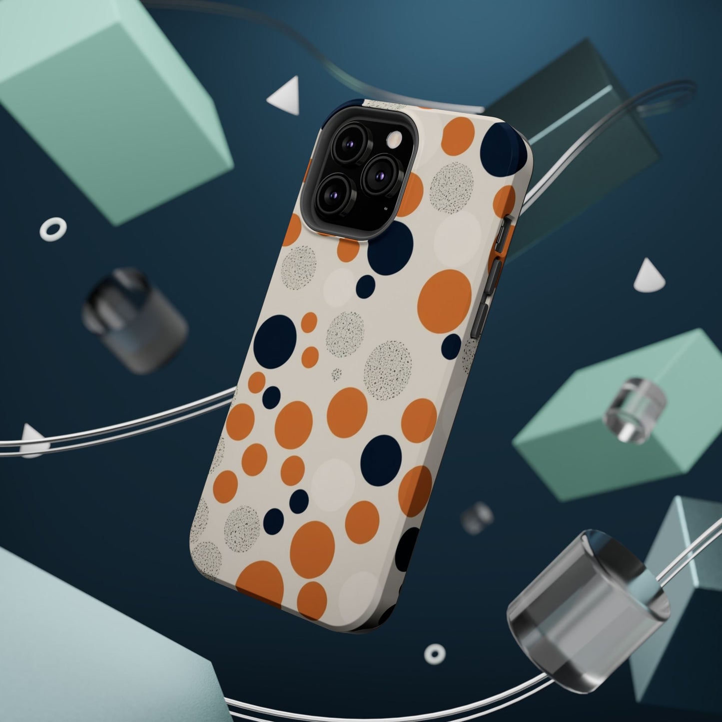 Orange Polka Dot Magnetic Phone Case