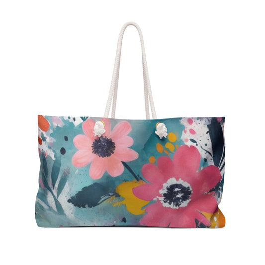 Bold Floral Weekender Bag