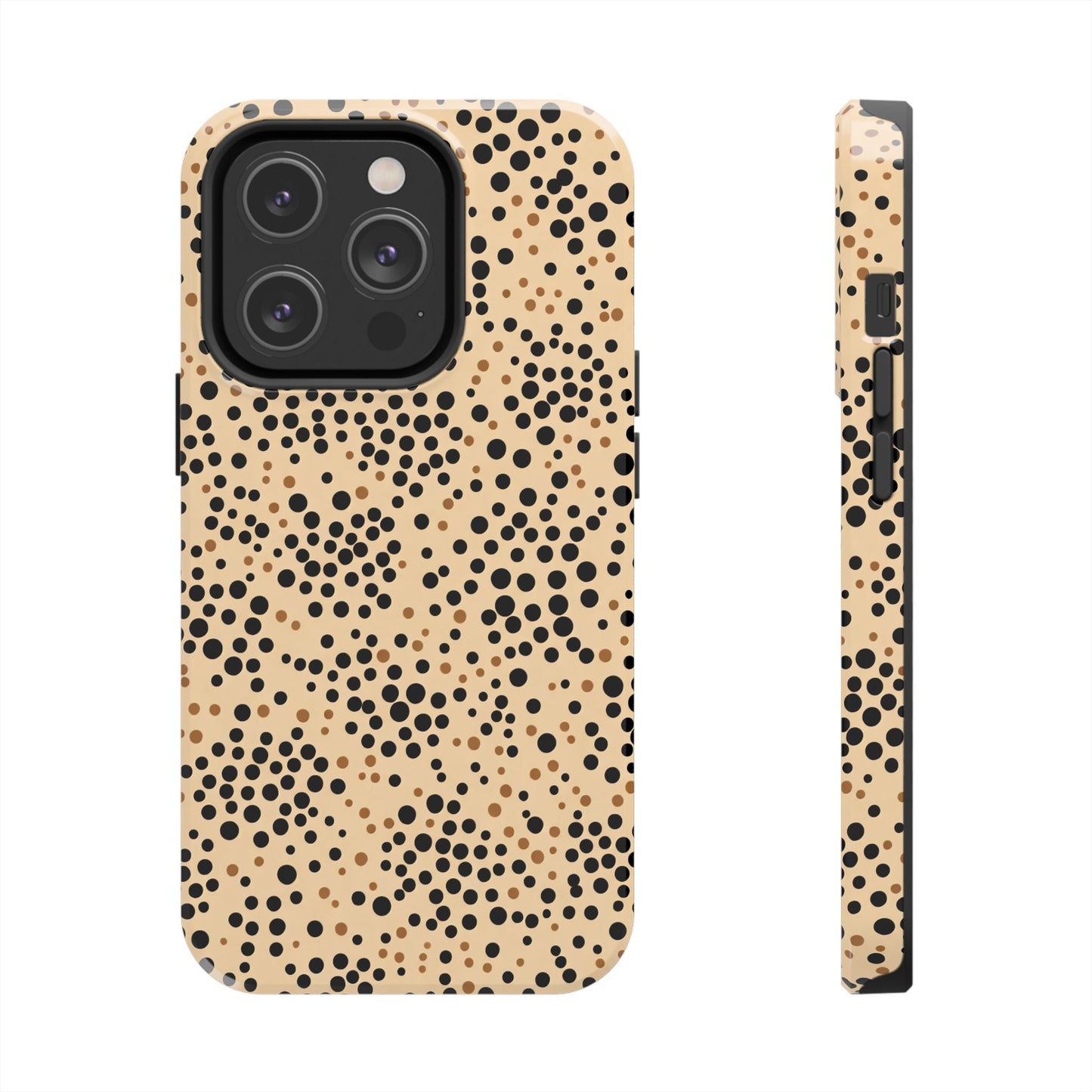 Tan and Black Dot Tough Phone Case