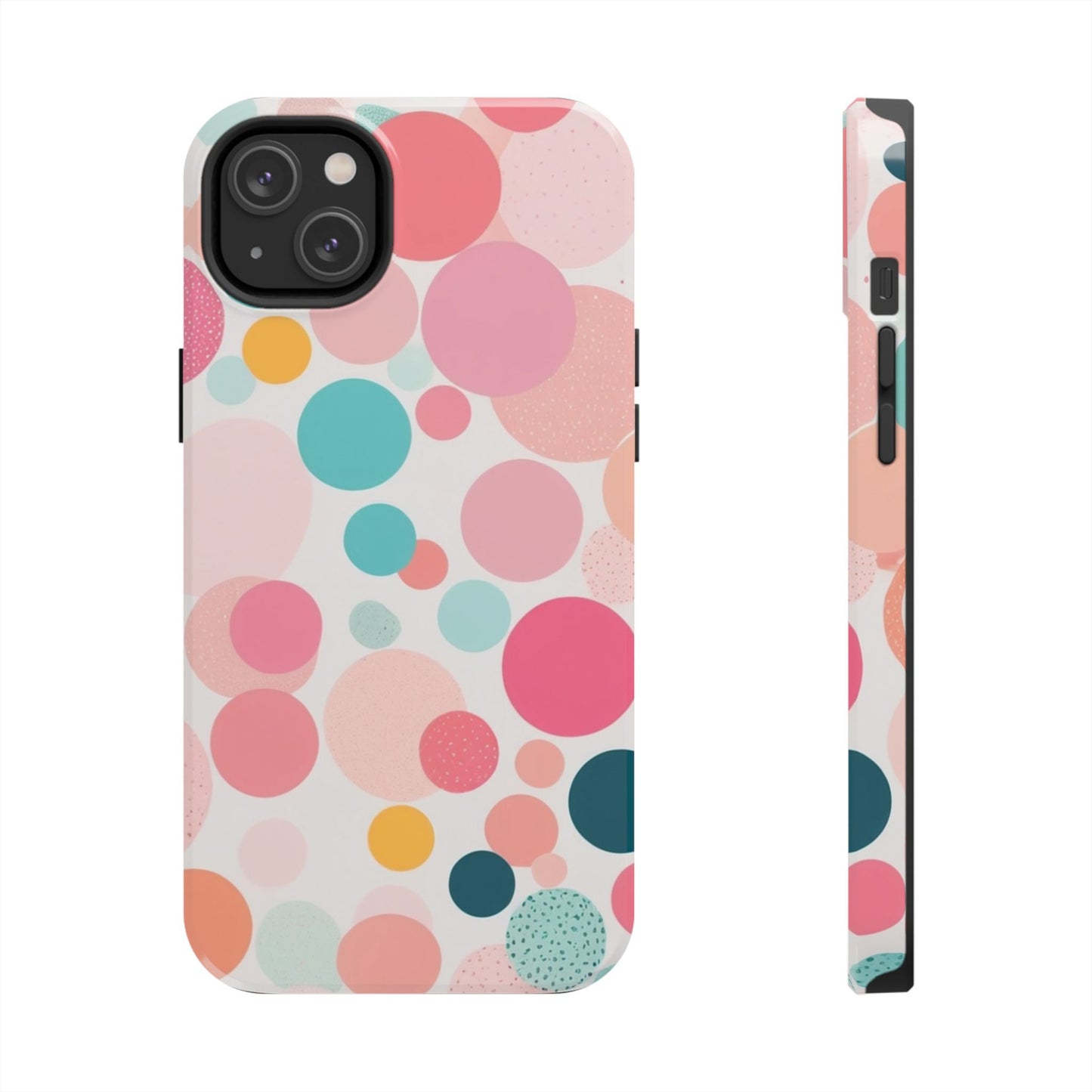 Pink Polka Dot Phone Case for iPhone 16 15 14 13 12 11 X 8 7 Samsung Galaxy S24 S23 S22 S21