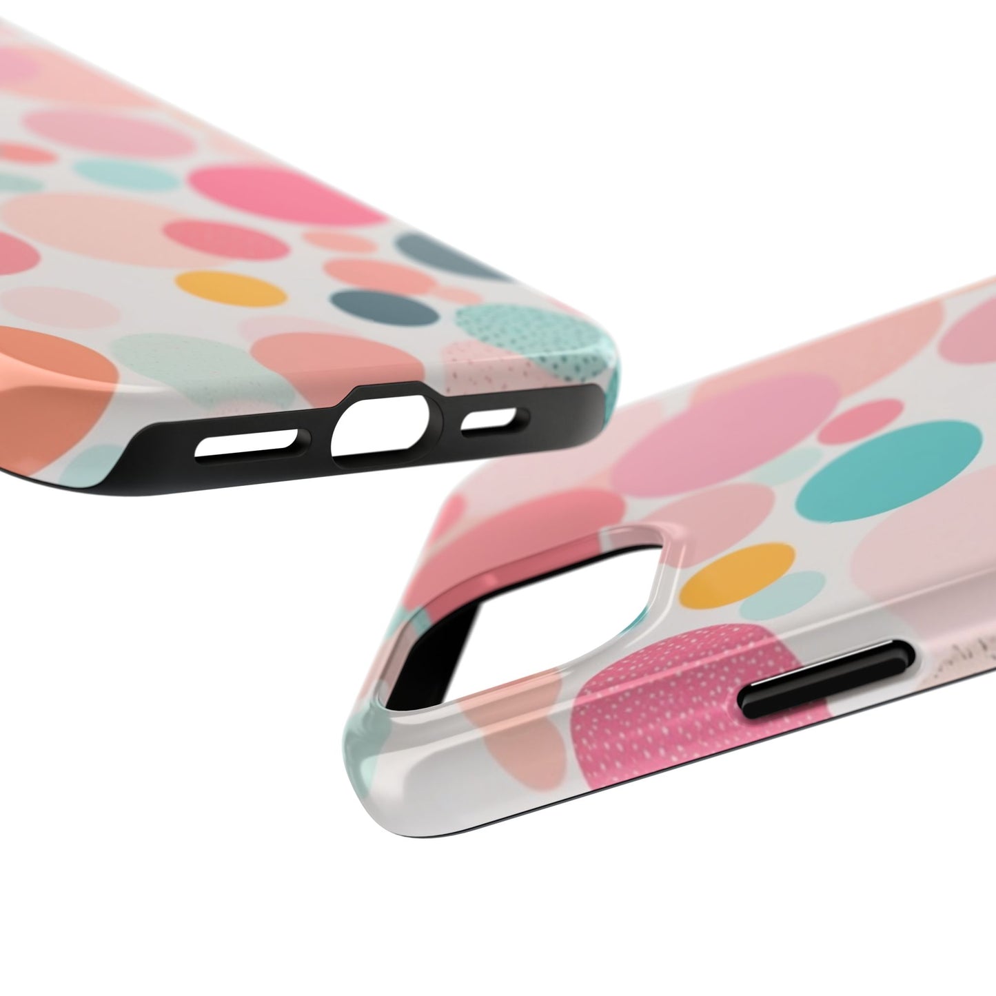 Pink Polka Dot Phone Case for iPhone 16 15 14 13 12 11 X 8 7 Samsung Galaxy S24 S23 S22 S21
