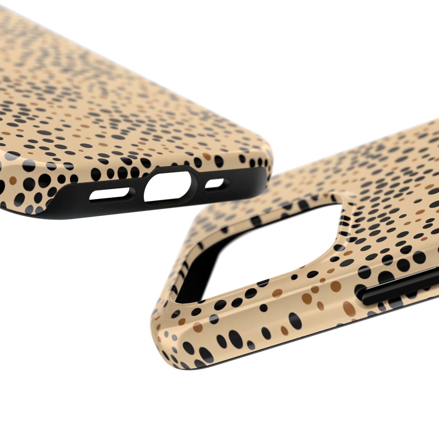 Tan and Black Dot Tough Phone Case