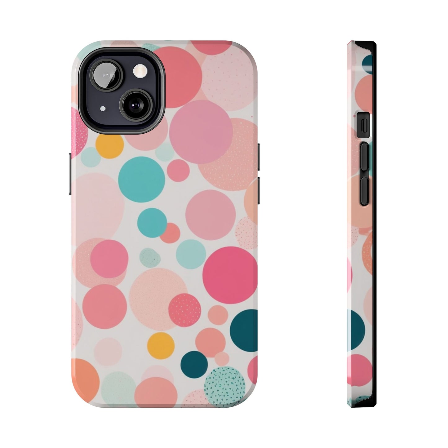 Pink Polka Dot Phone Case for iPhone 16 15 14 13 12 11 X 8 7 Samsung Galaxy S24 S23 S22 S21