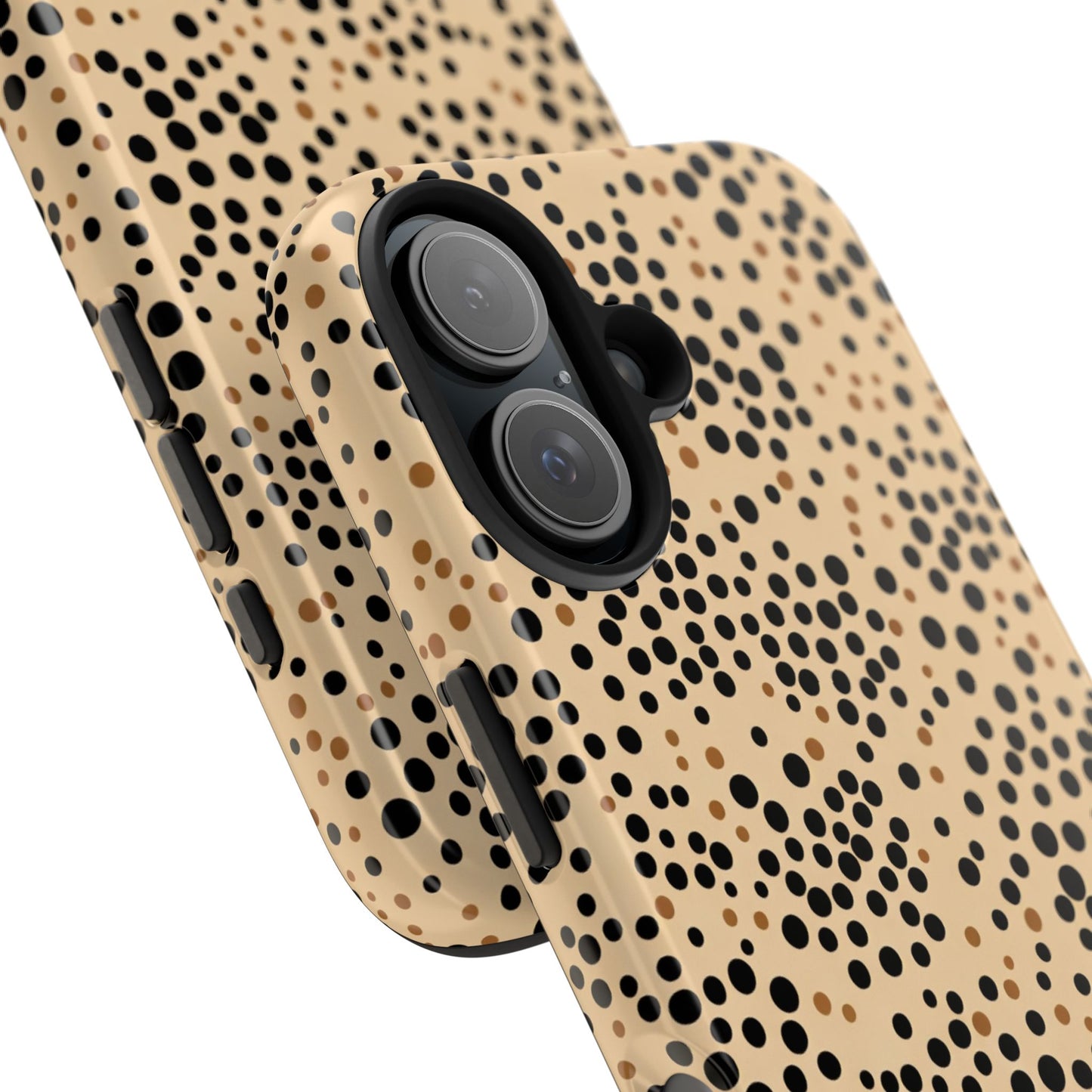 Tan and Black Dot Tough Phone Case