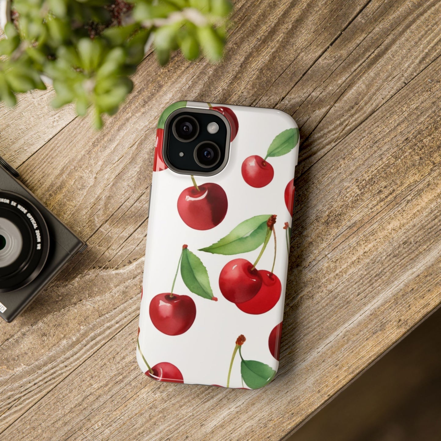 Cherry Print Magnetic Tough Case