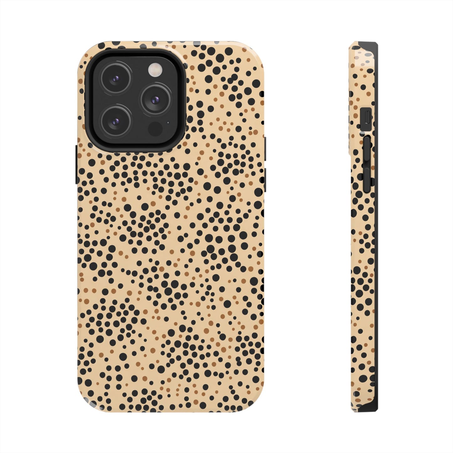 Tan and Black Dot Tough Phone Case