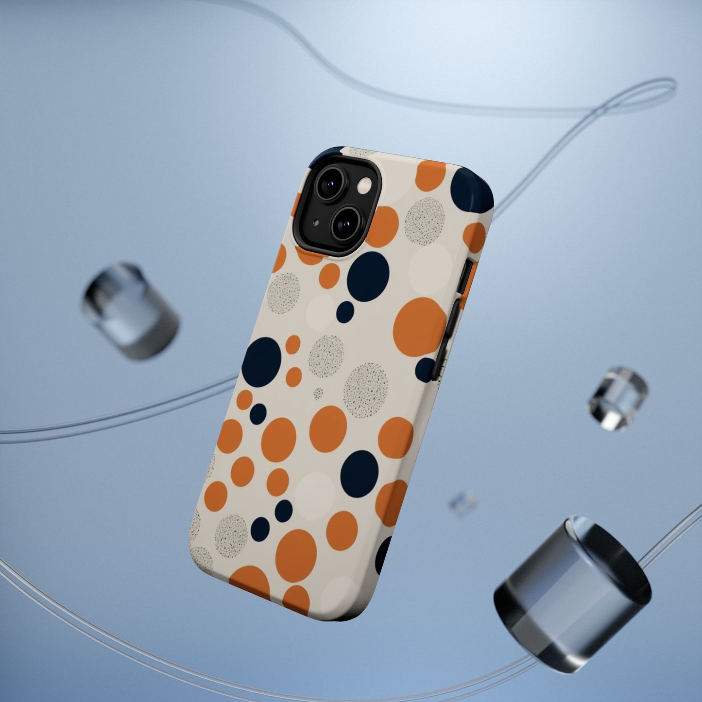 Orange Polka Dot Magnetic Phone Case