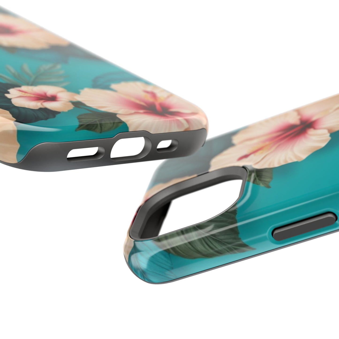 Tropical Floral Magnetic Tough Phone Case for iPhone 16 15 14 13