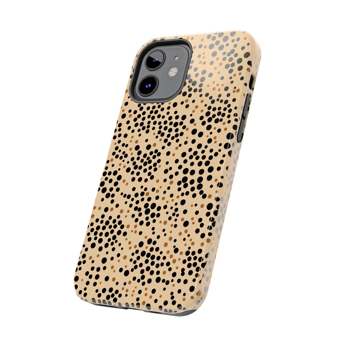 Tan and Black Dot Tough Phone Case