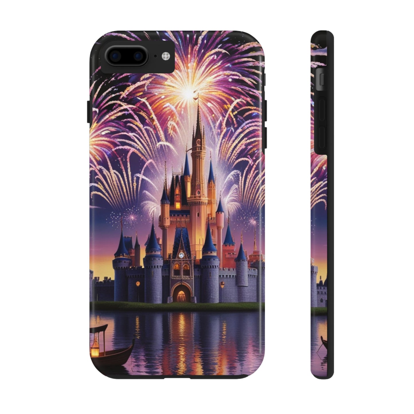 Magical Castle and Fireworks Tough Phone Case for iPhone 16 15 14 13 12 11 X 8 7 Samsung Galaxy S24 S23 S22 S21