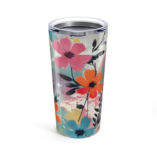 Summer Floral Print Tumbler 20oz