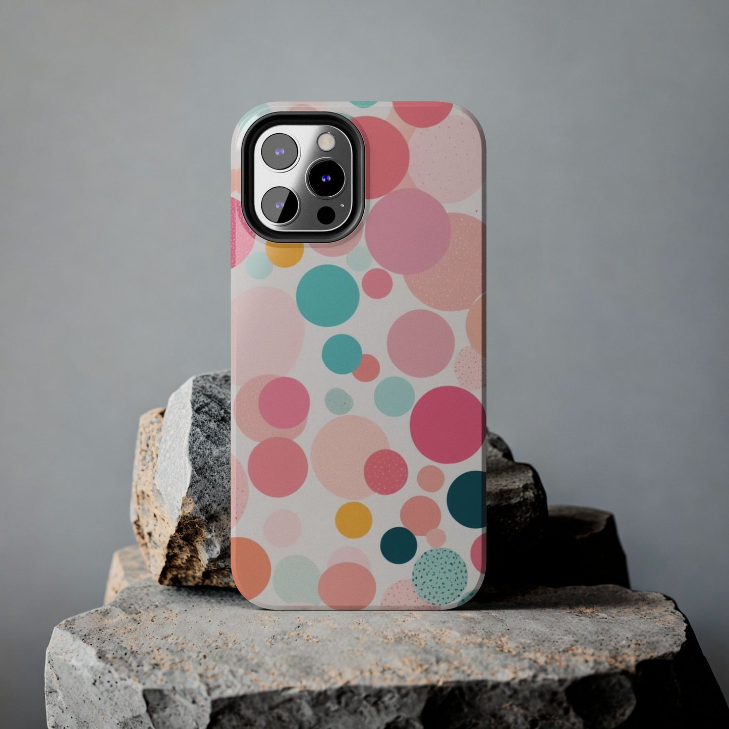 Pink Polka Dot Phone Case for iPhone 16 15 14 13 12 11 X 8 7 Samsung Galaxy S24 S23 S22 S21