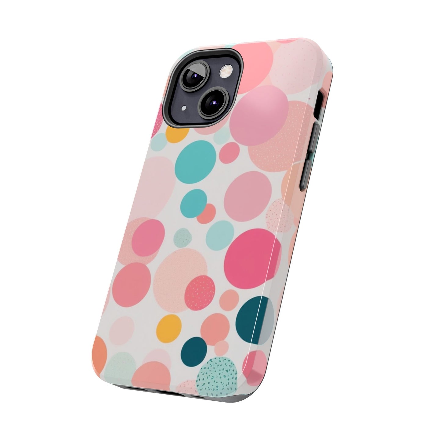 Pink Polka Dot Phone Case for iPhone 16 15 14 13 12 11 X 8 7 Samsung Galaxy S24 S23 S22 S21