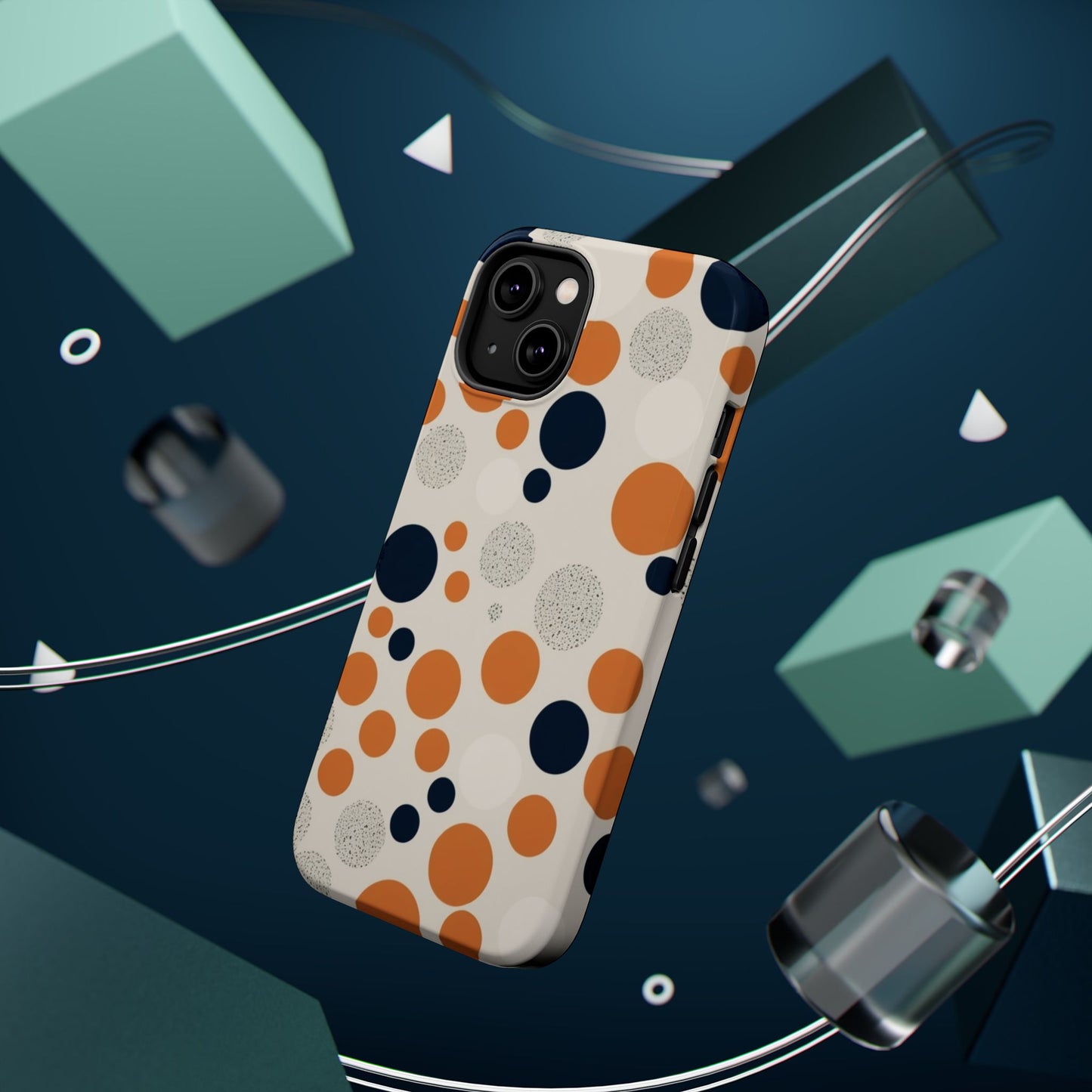 Orange Polka Dot Magnetic Phone Case