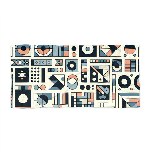 Geometric Print Beach Towel