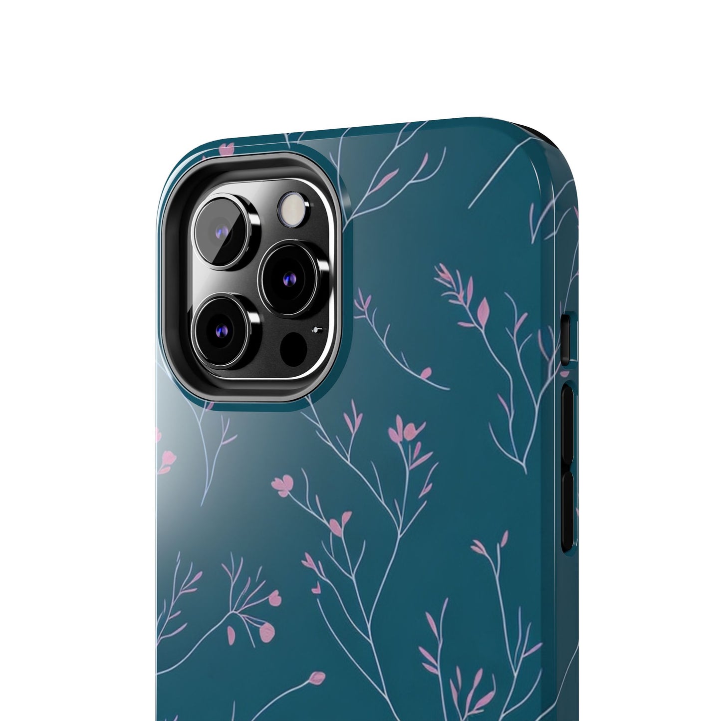 Teal Floral Tough Phone Case