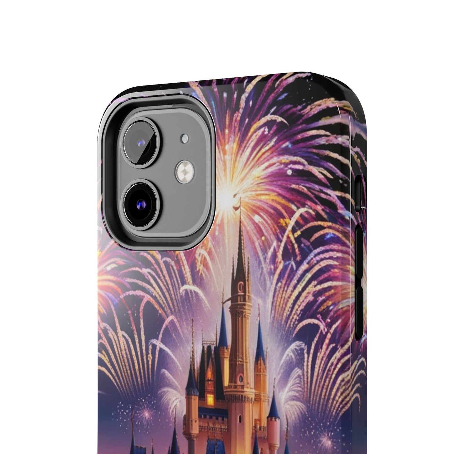 Magical Castle and Fireworks Tough Phone Case for iPhone 16 15 14 13 12 11 X 8 7 Samsung Galaxy S24 S23 S22 S21