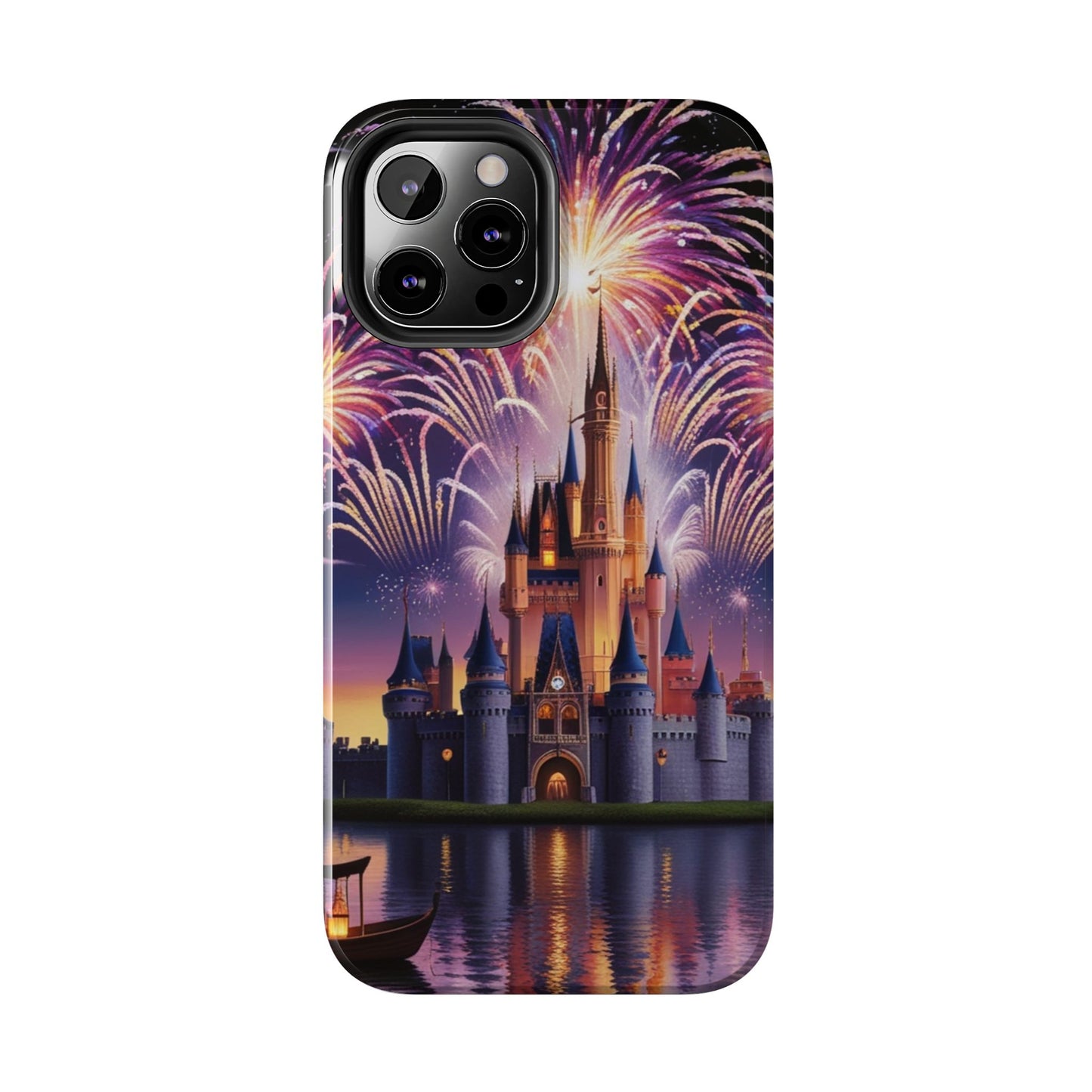 Magical Castle and Fireworks Tough Phone Case for iPhone 16 15 14 13 12 11 X 8 7 Samsung Galaxy S24 S23 S22 S21