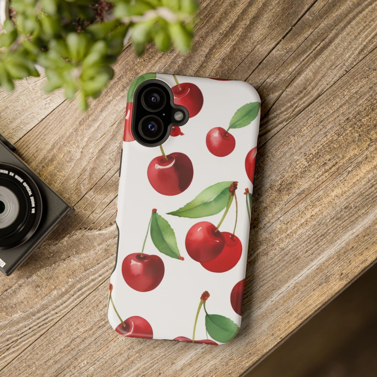 Cherry Print Magnetic Tough Case