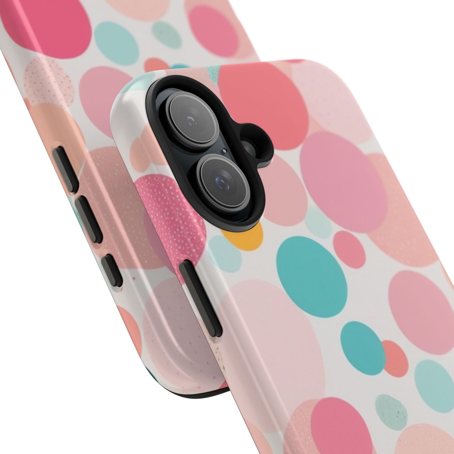 Pink Polka Dot Phone Case for iPhone 16 15 14 13 12 11 X 8 7 Samsung Galaxy S24 S23 S22 S21
