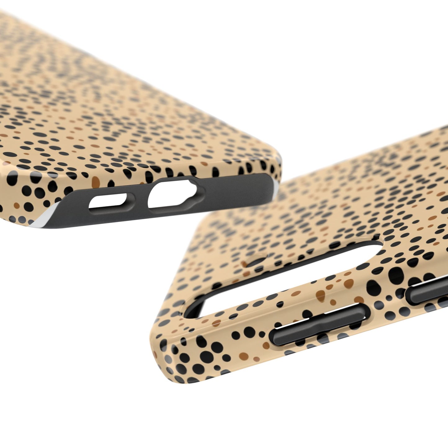 Tan and Black Dot Tough Phone Case