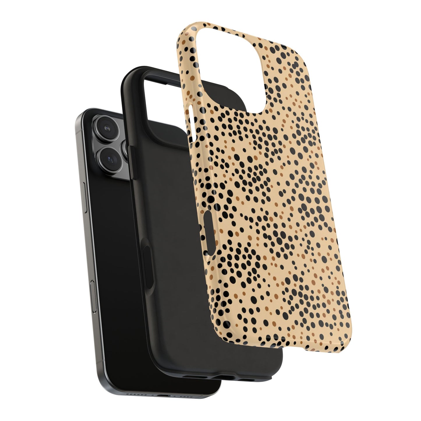 Tan and Black Dot Tough Phone Case