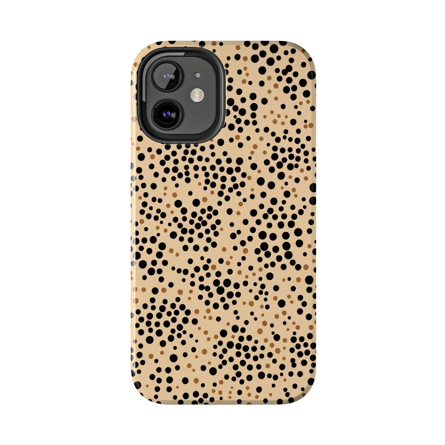 Tan and Black Dot Tough Phone Case