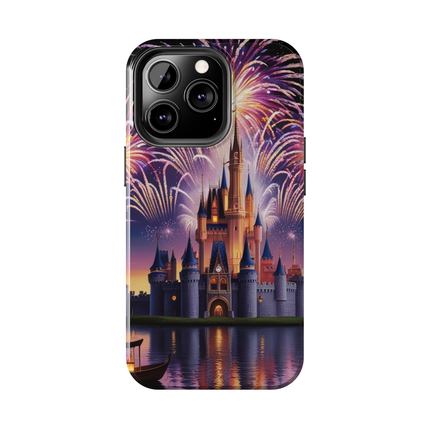 Magical Castle and Fireworks Tough Phone Case for iPhone 16 15 14 13 12 11 X 8 7 Samsung Galaxy S24 S23 S22 S21