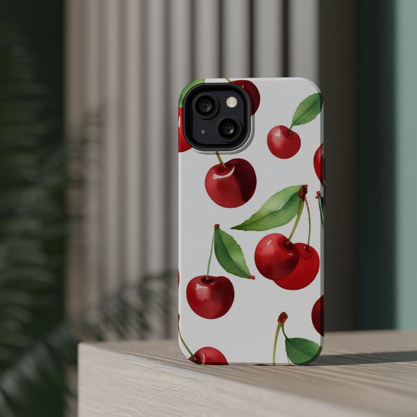 Cherry Print Magnetic Tough Case