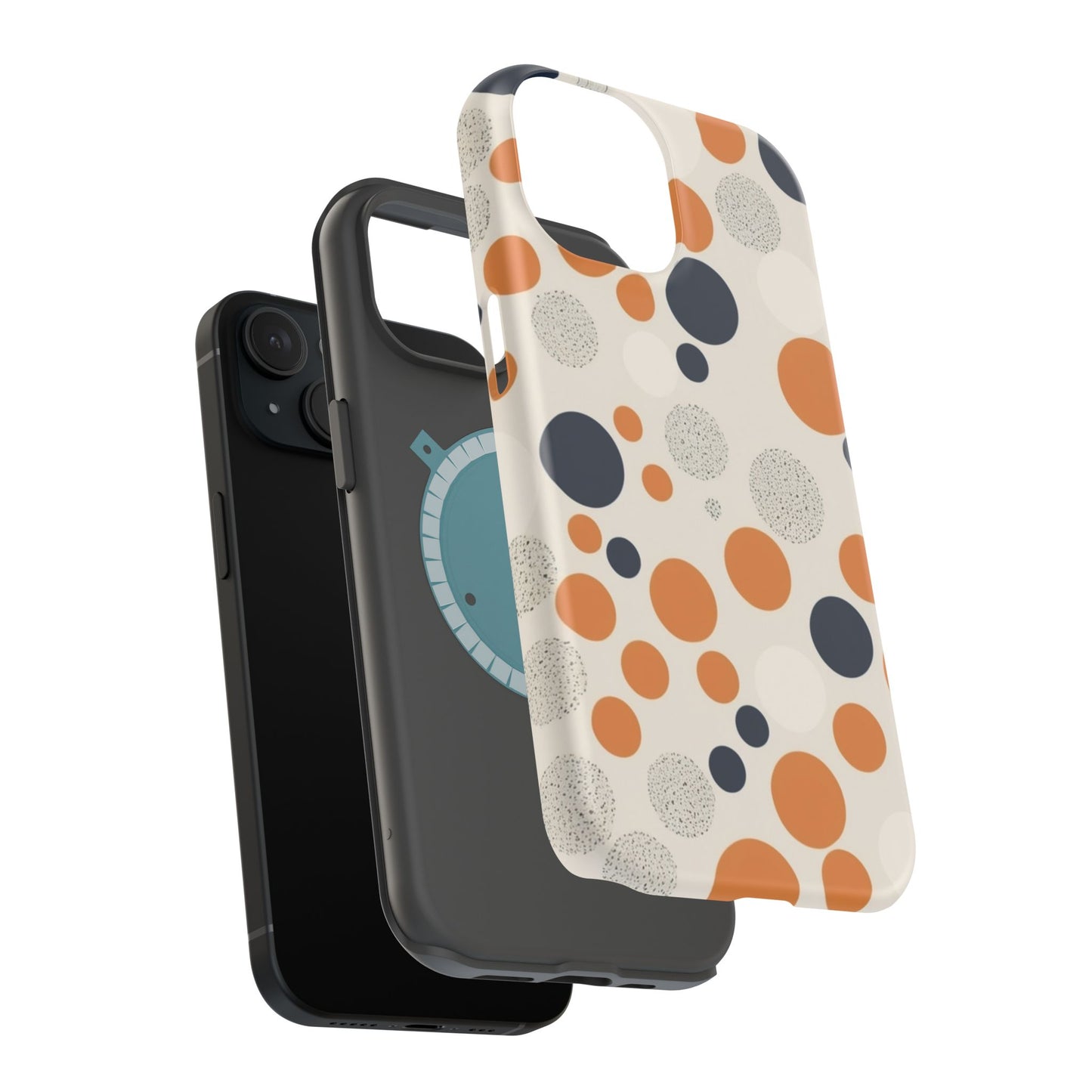 Orange Polka Dot Magnetic Phone Case