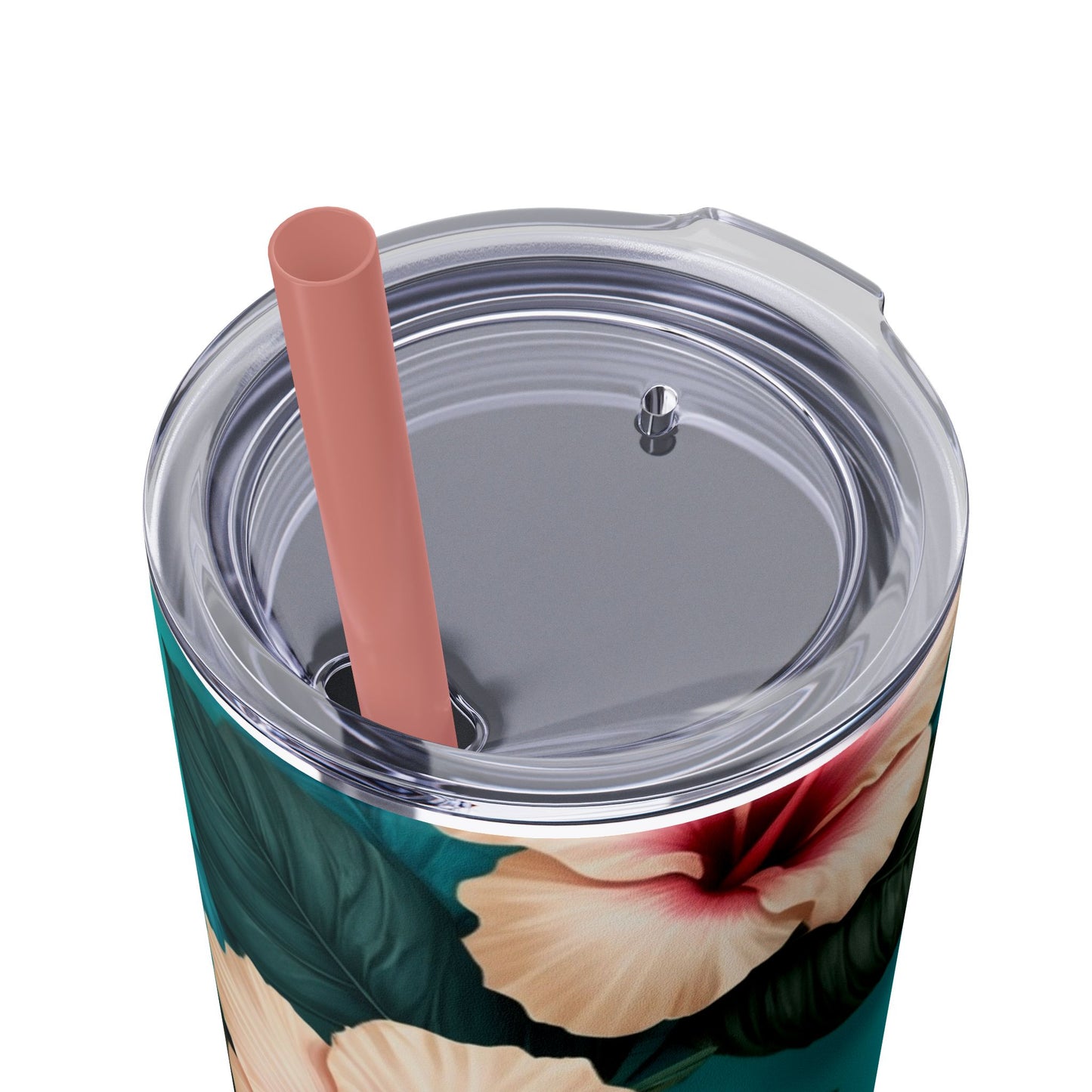 Tropical Floral Skinny Tumbler with Straw -20oz