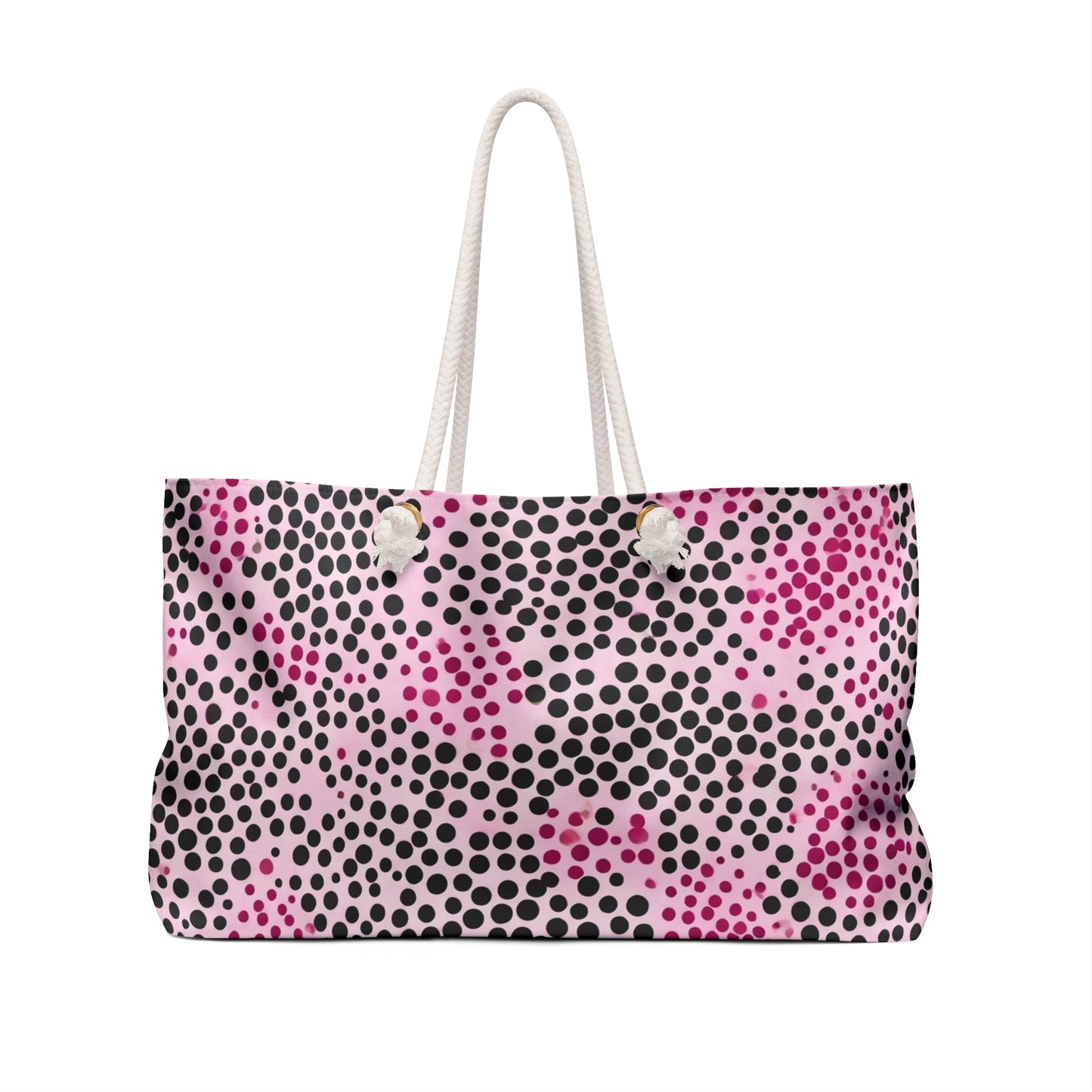Pink Polka Dot Weekender Bag