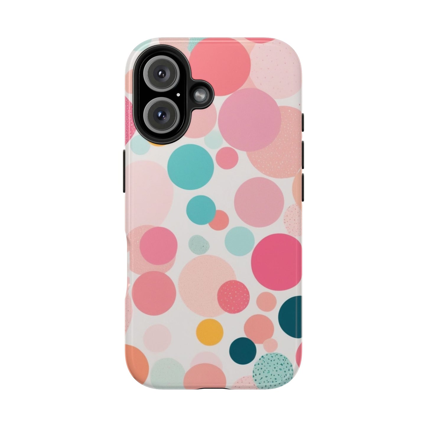 Pink Polka Dot Phone Case for iPhone 16 15 14 13 12 11 X 8 7 Samsung Galaxy S24 S23 S22 S21
